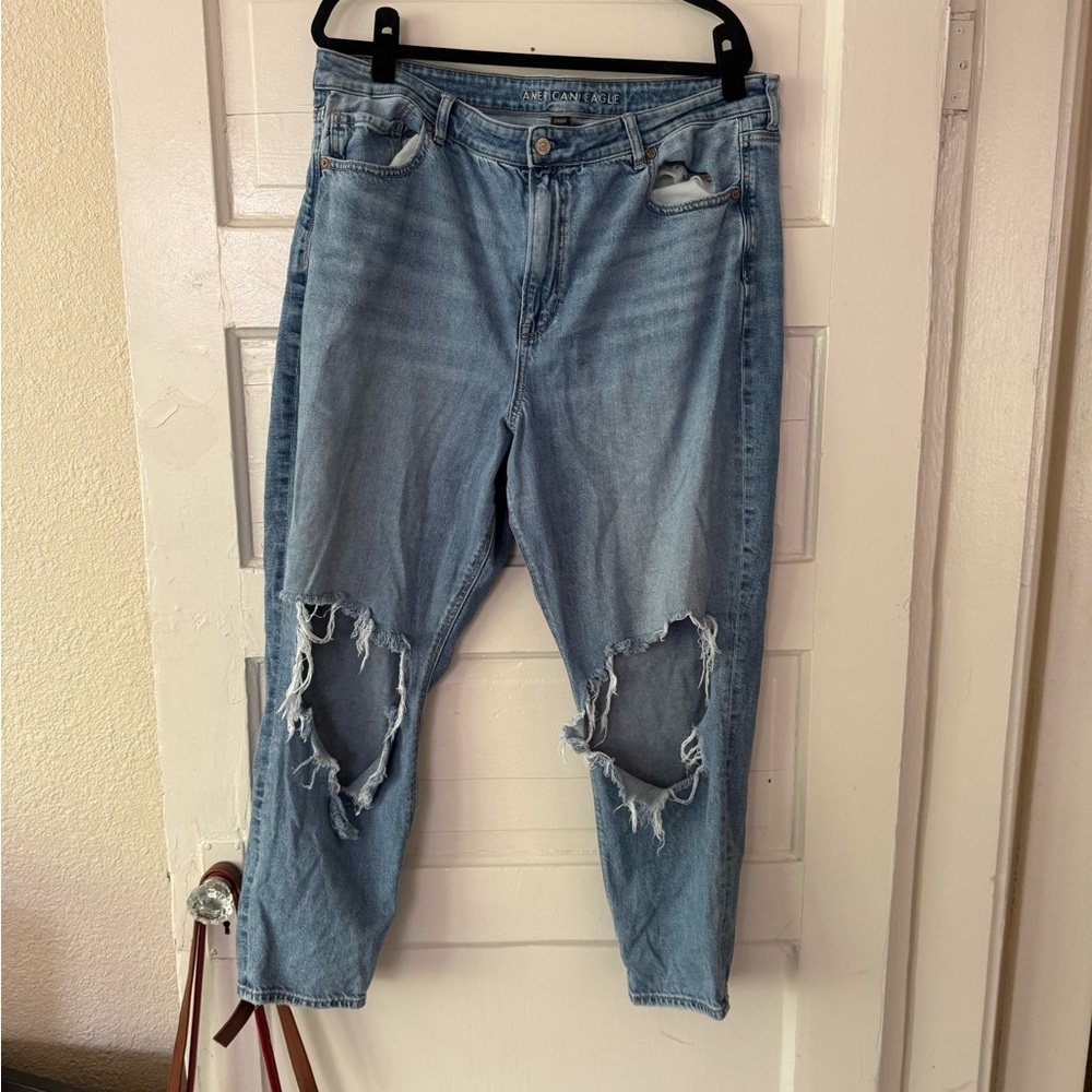 American Eagle distressed Mom jeans